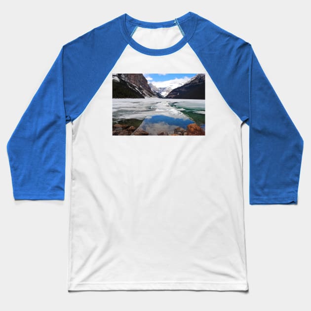 Lake Louise Victoria Glacier Canadian Rockies Canada Baseball T-Shirt by Andy Evans Photos